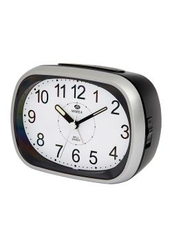 Reloj Marea Despertador B56005/2 Plateado Bicolor Negro