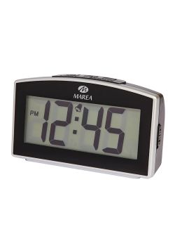 Reloj Marea Despertador B56008/2 Plateado Bicolor Negro Digital