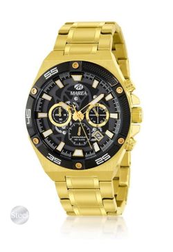 Reloj Marea Hombre B35374/7 Acero Dorado Cronógrafo Analógico
