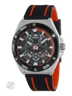 Reloj Marea Hombre B35376/1 Sport Negro Bicolor Naranja Acero Analógico