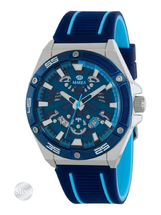 Reloj Marea Hombre B35376/2 Sport Azul Acero Analógico