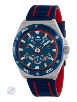 Reloj Marea Hombre B35376/3 Sport Azul Bicolor Rojo Acero Analógico