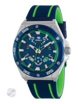 Reloj Marea Hombre B35376/5 Sport Azul Bicolor Verde Acero Analógico