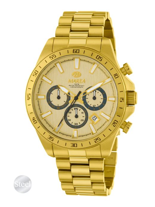 Reloj Marea Hombre B36222/5 Acero Dorado Cronógrafo Analógico