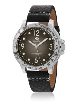 Marea Herrenuhr B41314/1 Schwarzes Leder