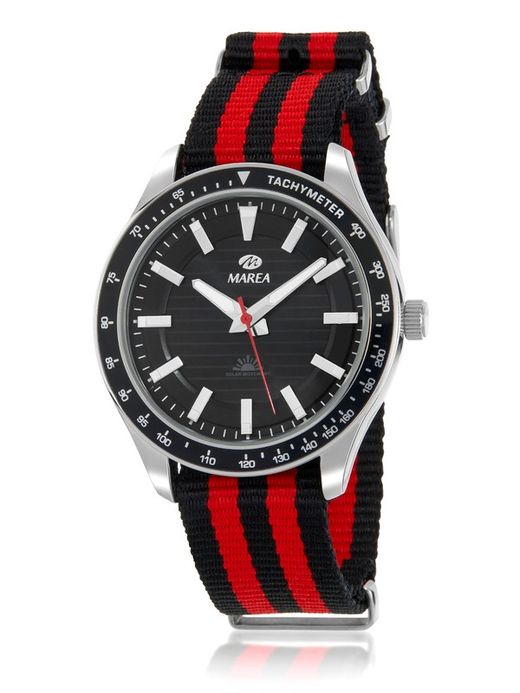 Rellotge Marea Home B41367/1 Nylon Negre Bicolor Vermell Solar