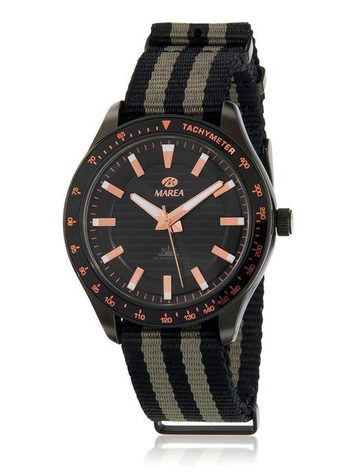 Rellotge Marea Home B41367/4 Nylon Negre Bicolor Gris Solar