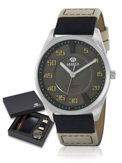 Reloj Marea Hombre B54240/5 Nylon Negro + Billetera