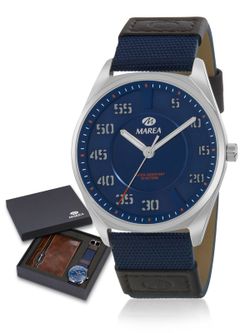 Reloj Marea Hombre B54240/6 Nylon Azul + Billetera