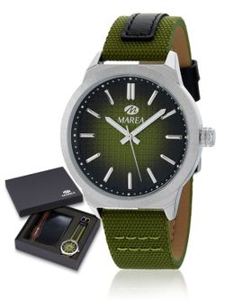 Reloj Marea Hombre B54283/1 Nylon Verde + Billetera