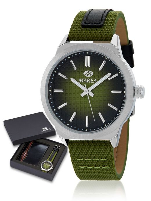 Reloj Marea Hombre B54283/1 Nylon Verde + Billetera