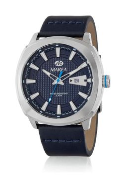 Reloj Marea Hombre B54299/1 Piel Azul Acero Plateado Analógico