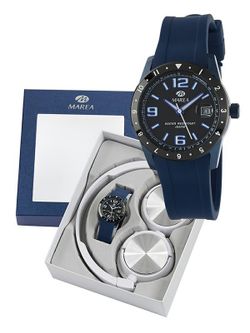 Reloj Marea Infantil Comunión Niño B35318/12 Sport Azul y Auriculares Bluetooth