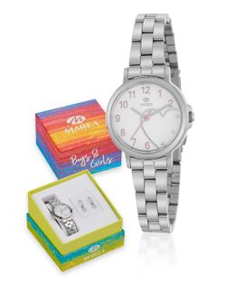Reloj Marea Infantil Niña B36188/1 Acero y Pendientes Platas