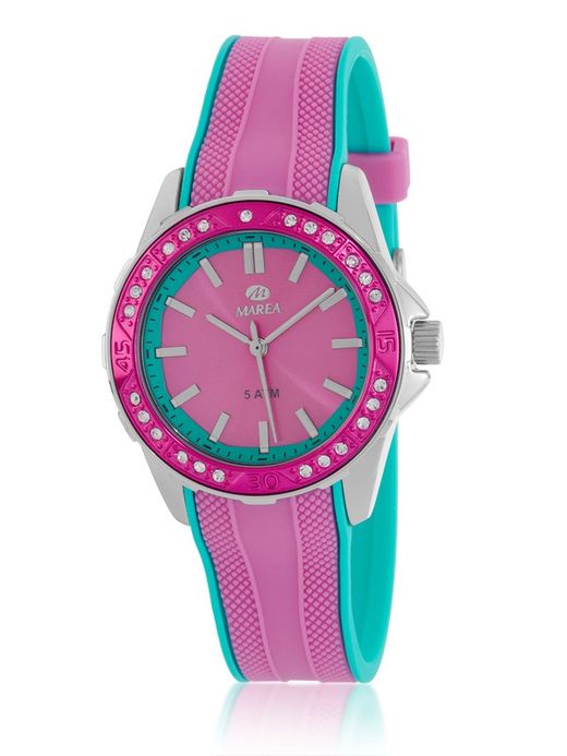 Marea Women's Watch B35365/5 Sport Pink Bicolor Turquoise