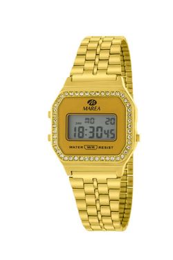 Reloj Marea Mujer B35381/4 Fancy Lcd Circonitas Acero Dorado Digital