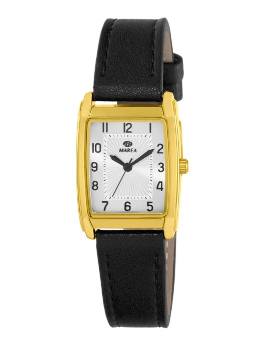 Reloj Marea Mujer B41464/3 Piel Negra Acero Dorado Analógico