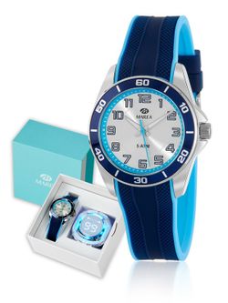 Reloj Marea Nińo B35373/1 Sport Azul Bicolor Celeste + Earphones