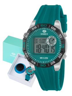 Marea Kids Watch B35383/4 Sports Turquoise Steel Digital