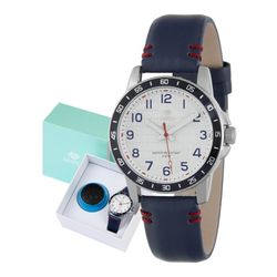 Marea Children's Watch B41432/1 Blue Leather Steel Analog