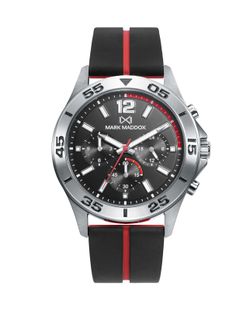 Reloj Mark Maddox Hombre HC0111-55 Sport Negro Rojo
