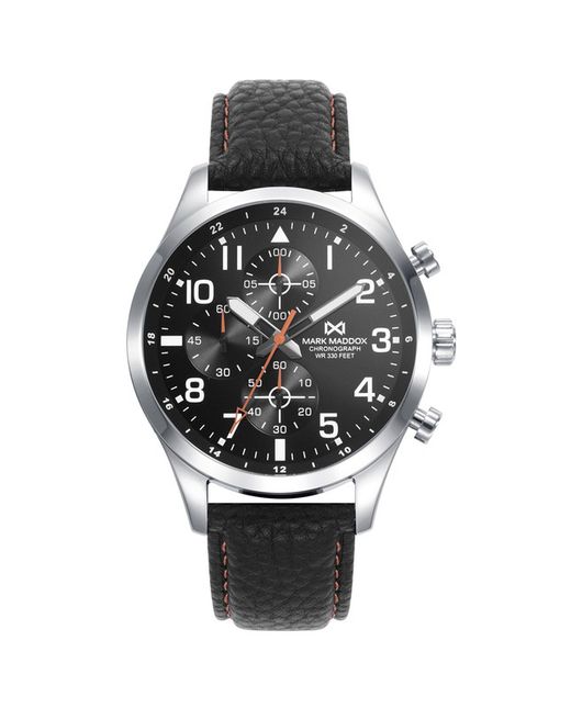 Mark Maddox Men's Watch HC0129-54 Black Leather
