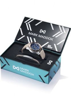 Reloj Mark Maddox Hombre HC7124-36 Sport Beige y Pulsera Piel Beige