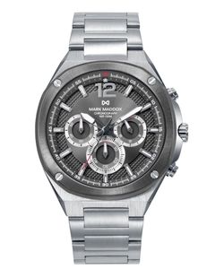 Reloj Mark Maddox Hombre HM1021-15 Acero Plateado Bicolor Gris Cronógrafo Analógico