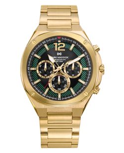 Reloj Mark Maddox Hombre HM1021-55 Acero Dorado Cronógrafo Analógico