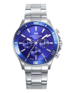 Reloj Mark Maddox Hombre HM1027-37 Acero Plateado Cronógrafo Analógico