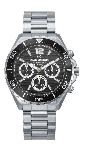 Reloj Mark Maddox Hombre HM1040-55 Cronógrafo Acero Analógico