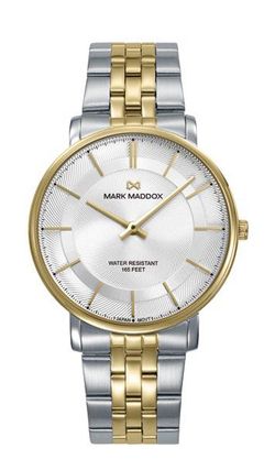 Reloj Mark Maddox Hombre HM1041-87 Acero Bicolor Dorado Analógico