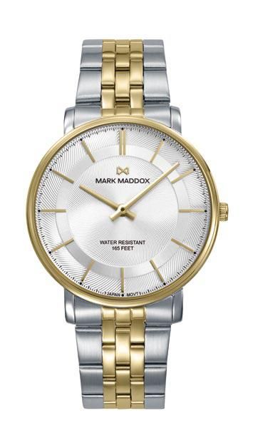 Reloj Mark Maddox Hombre HM1041-87 Acero Bicolor Dorado Analógico