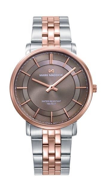 Reloj Mark Maddox Hombre HM1041-97 Acero Bicolor Rose Analógico