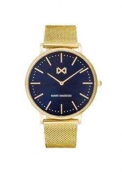 Reloj Mark Maddox Hombre HM7122-37 Malla Esterilla Dorado