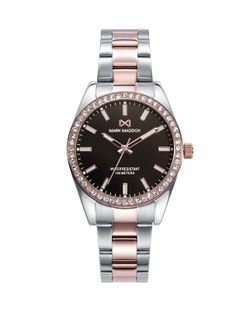 Mark Maddox Dameshorloge MM1001-47 Bicolor Zilver Roze