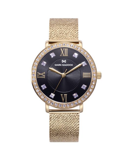 Mark Maddox Women's Watch MM1004-53 Gold Mat Mesh.