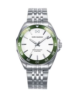 Reloj Mark Maddox Mujer MM1029-07 Acero Plateado Bicolor Verde Analógico