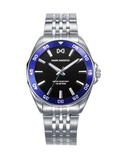 Reloj Mark Maddox Mujer MM1029-57 Acero Plateado Bicolor Azul Analógico