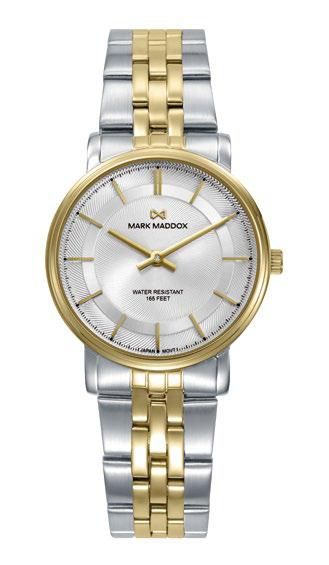 Reloj Mark Maddox Mujer MM1042-87 Acero Bicolor Dorado Analógico