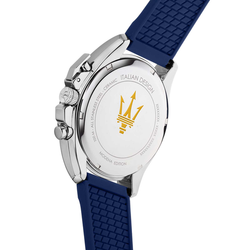 Reloj Maserati Hombre R8871612039 Cronógrafo Acero Azul Bicolor Plateado