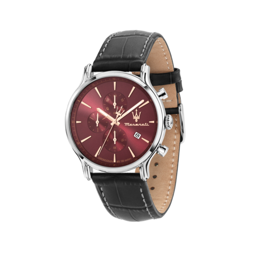 Reloj Maserati Hombre R8871618021 Piel Negra Cronógrafo Acero Analógico