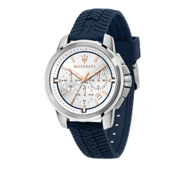 Reloj Maserati Hombre R8871621013 Successo Cronógrafo Azul Acero Plateado Analógico