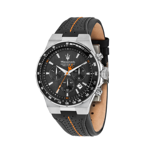 Reloj Maserati Hombre R8871640008 Piel Negra Cronógrafo Acero Analógico
