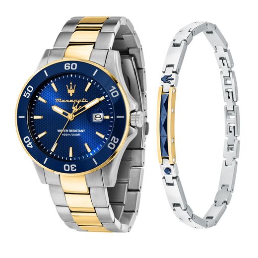 Maserati Men's Watch R8873600007 Two-Tone Gold Steel
