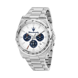 Reloj Maserati Hombre R8873652007 Velocitá Cronógrafo Acero Plateado Analógico