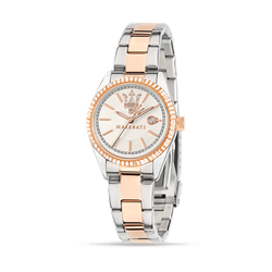 Reloj Maserati Mujer R8853100504 Competizione Acero Plateado Bicolor Rosa Analógico