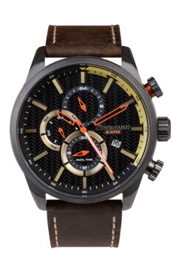 Reloj Neckmarine Hombre NKM14241M06 Piel Marrón Acero Analógico