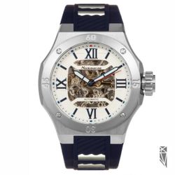 Reloj Neckmarine Hombre NKM21132M05 Acero Azul Bicolor Plateado Automático Analógico