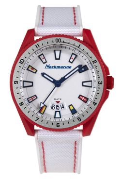 Reloj Neckmarine Hombre NM-X4776M08 Blanco Bicolor Rojo Analógico
